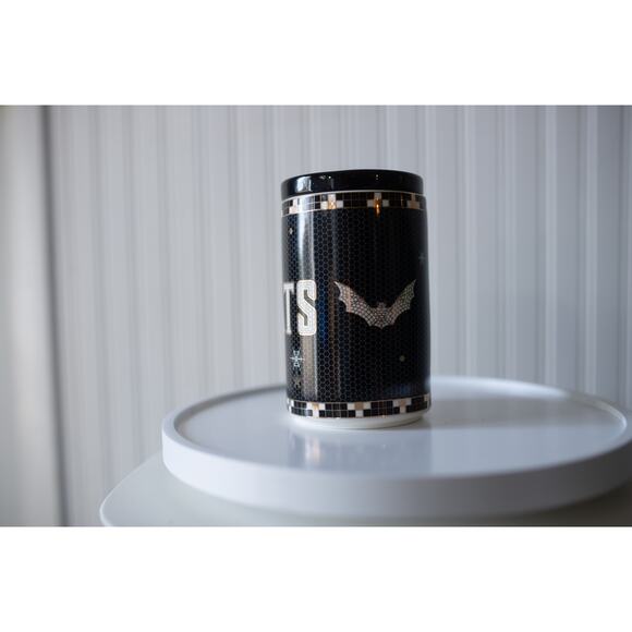 Anthropologie The Bistro Tile Stoneware Canister Halloween Edition - Picture 5 of 6